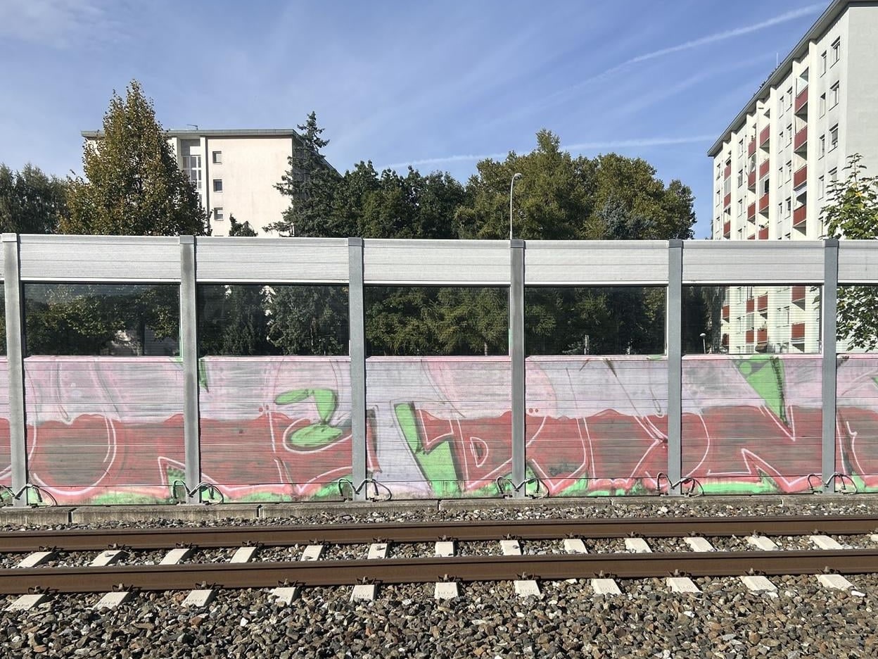 Graffiti nach Reinigung